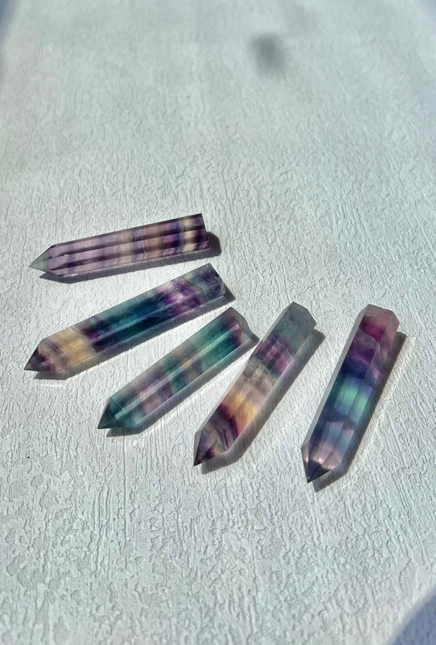 Fluorite rainbow mini towers