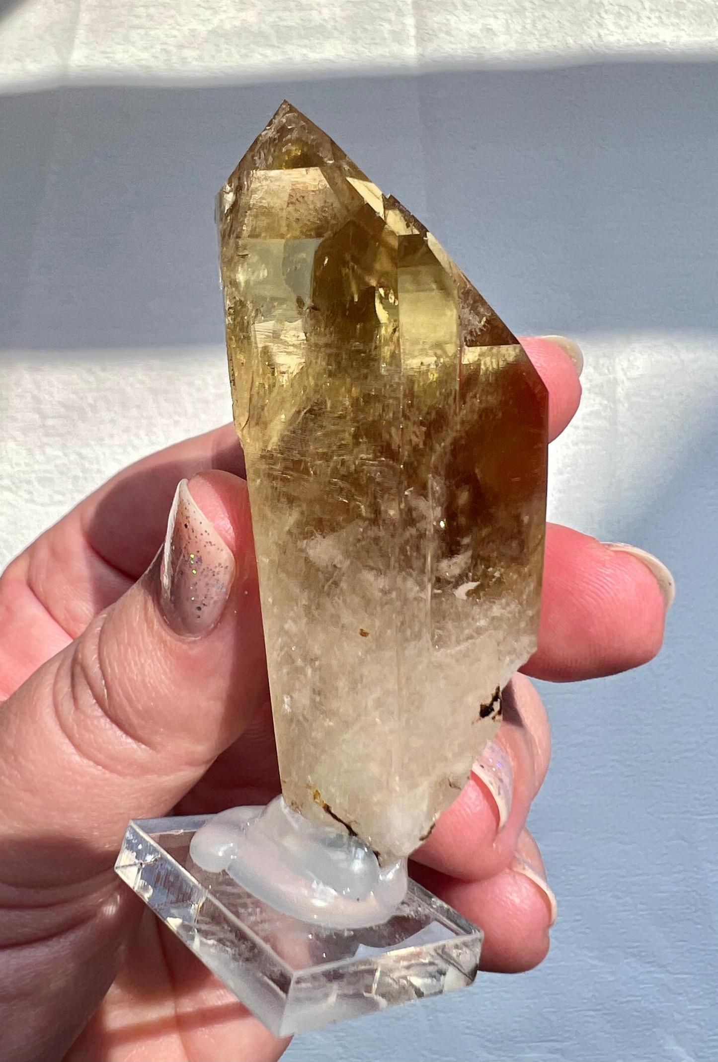 Natural Citrine Double Tower