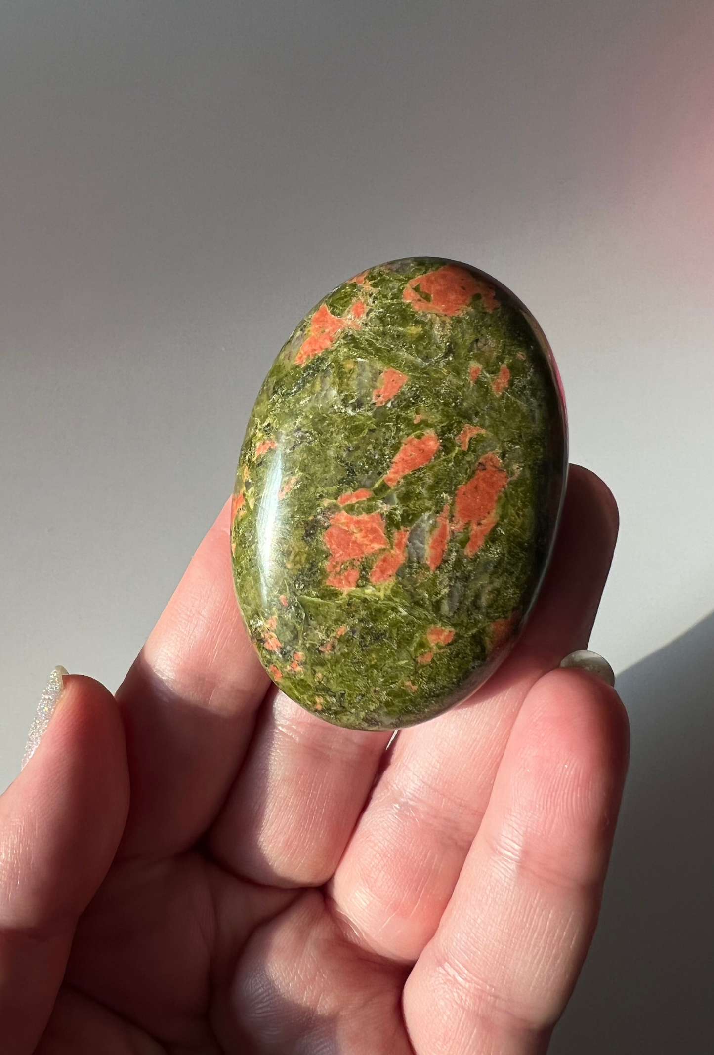 Unakite Palm Stone