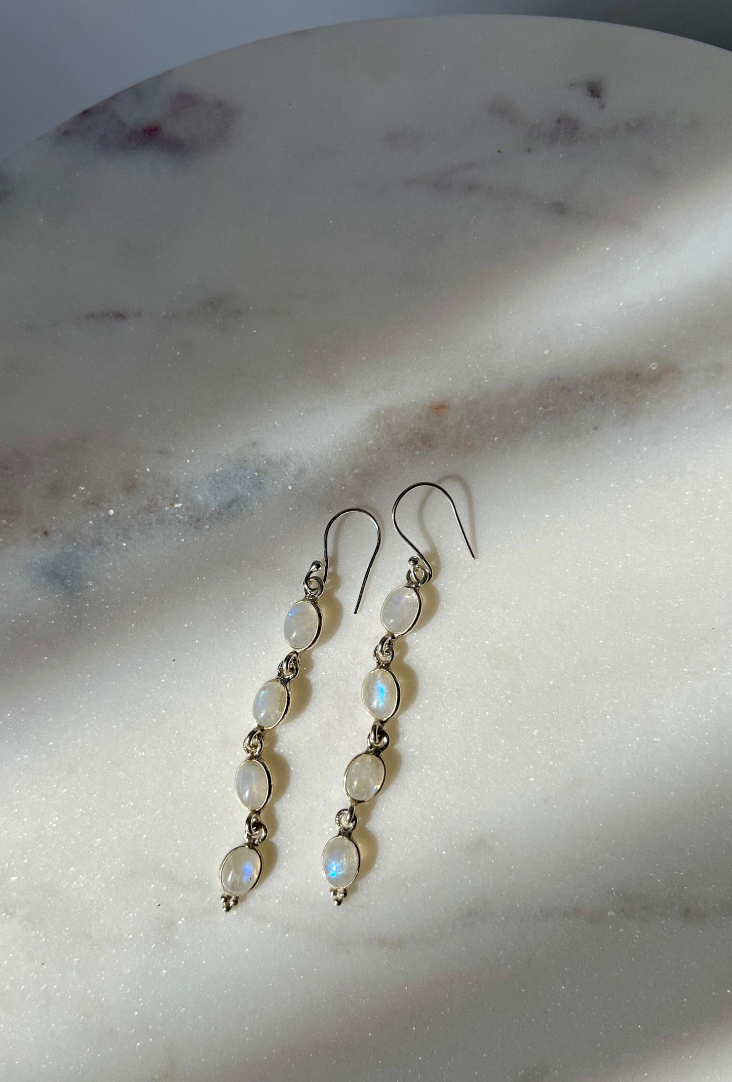 Moonstone silver earrings