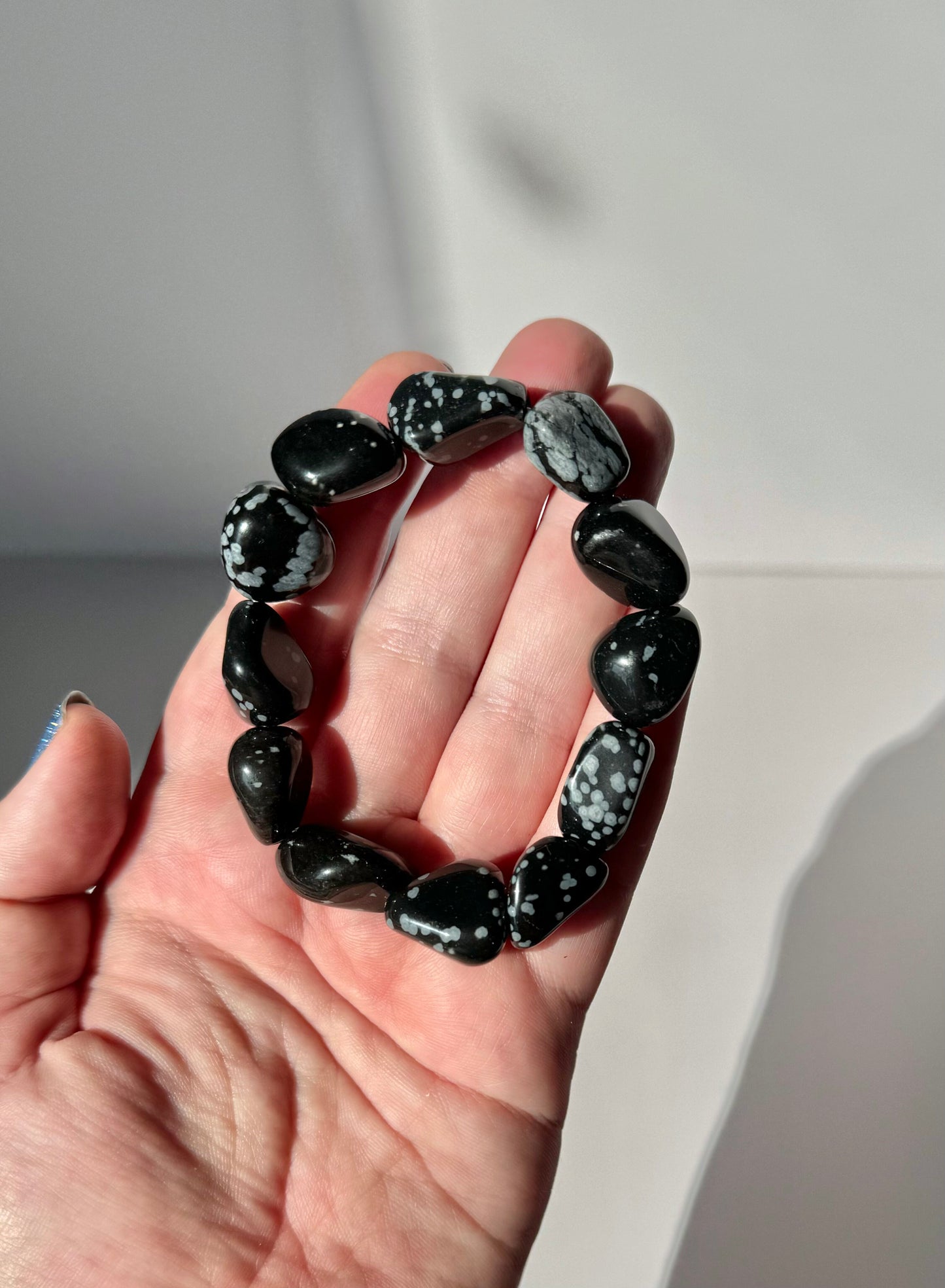 Snowflake Obsidian bracelet