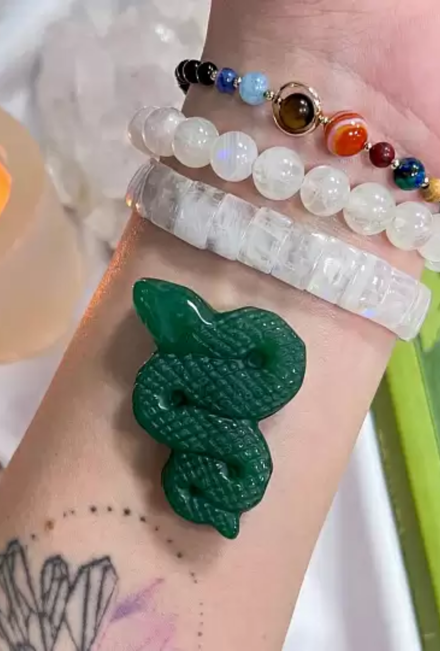 Green Aventurine Snake