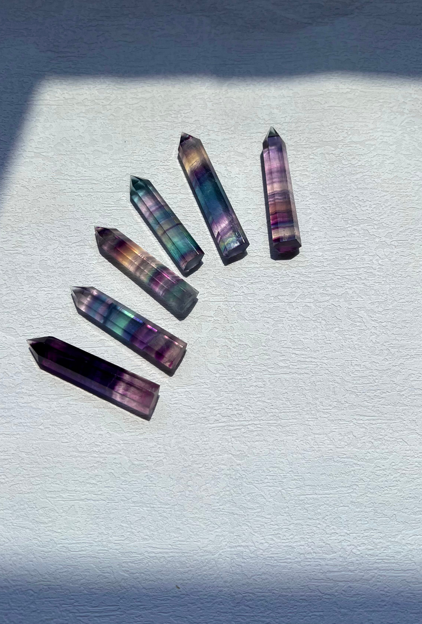 Fluorite rainbow mini towers