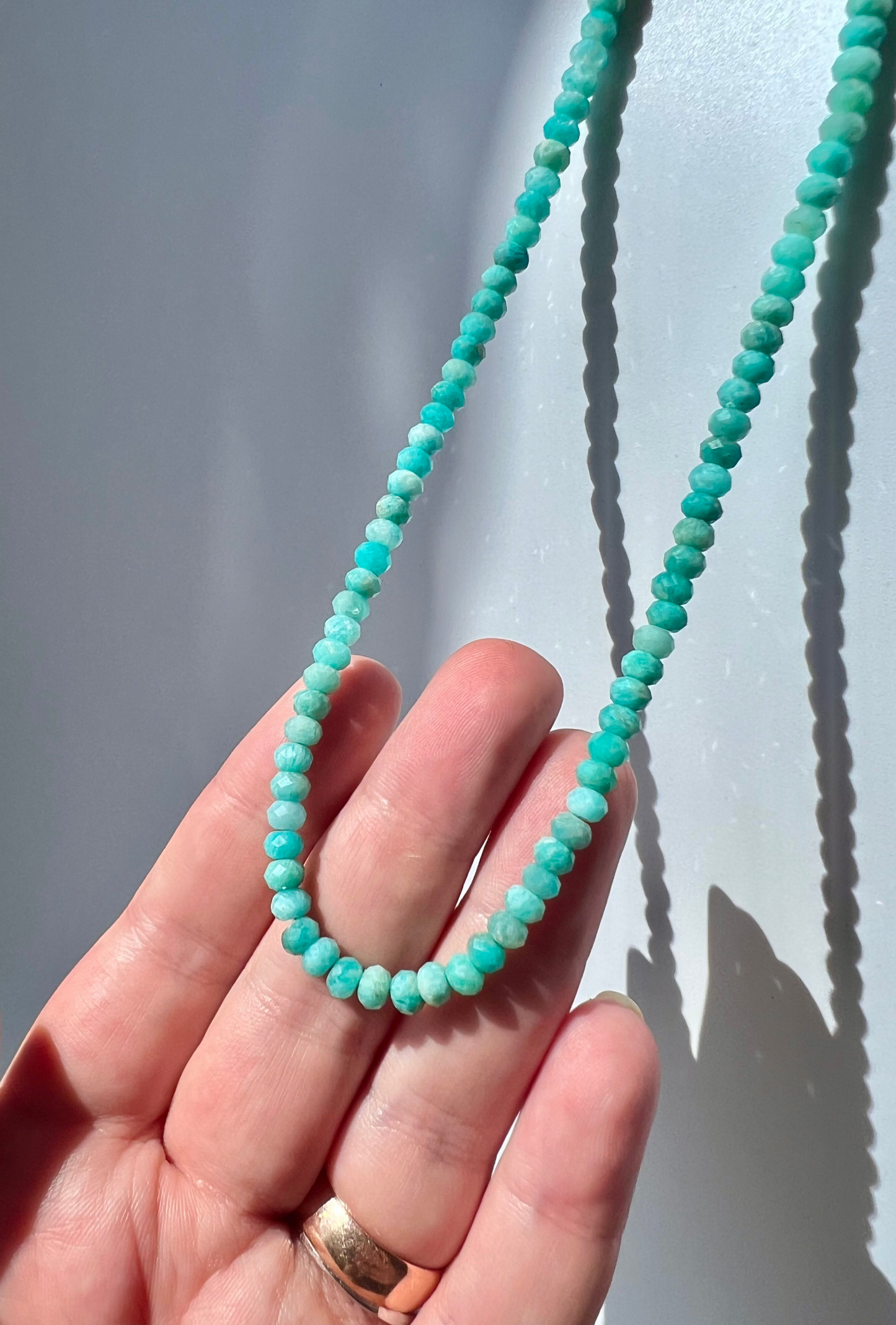 Amazonite necklace  Faceted beads