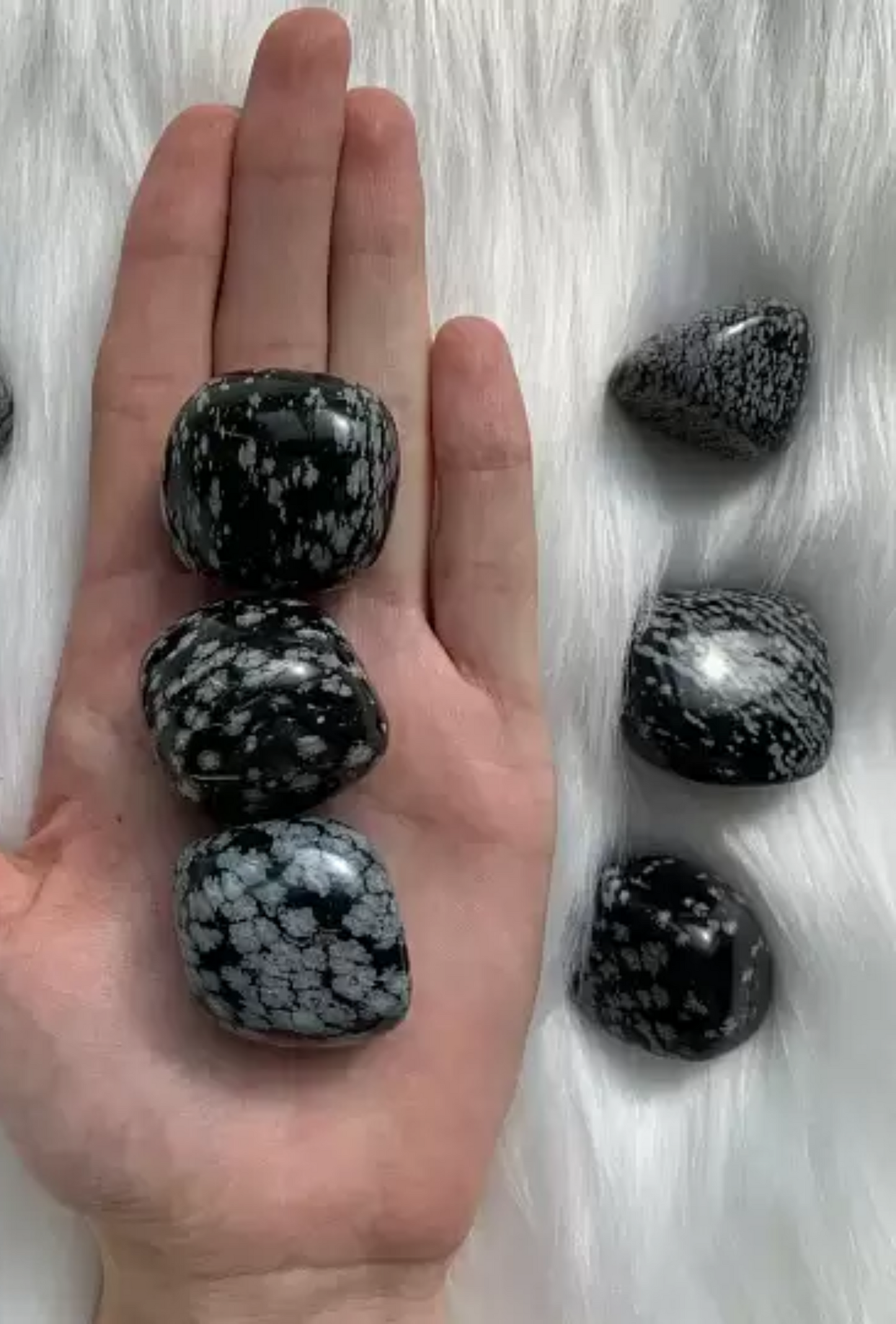 Snowflake obsidian tumbles