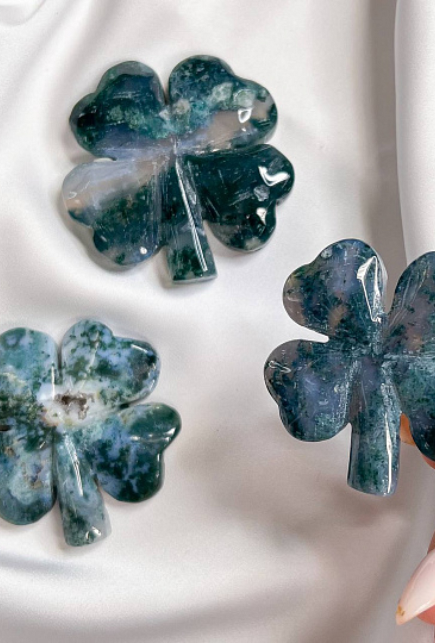 Four Leaf Clover Moss Agate