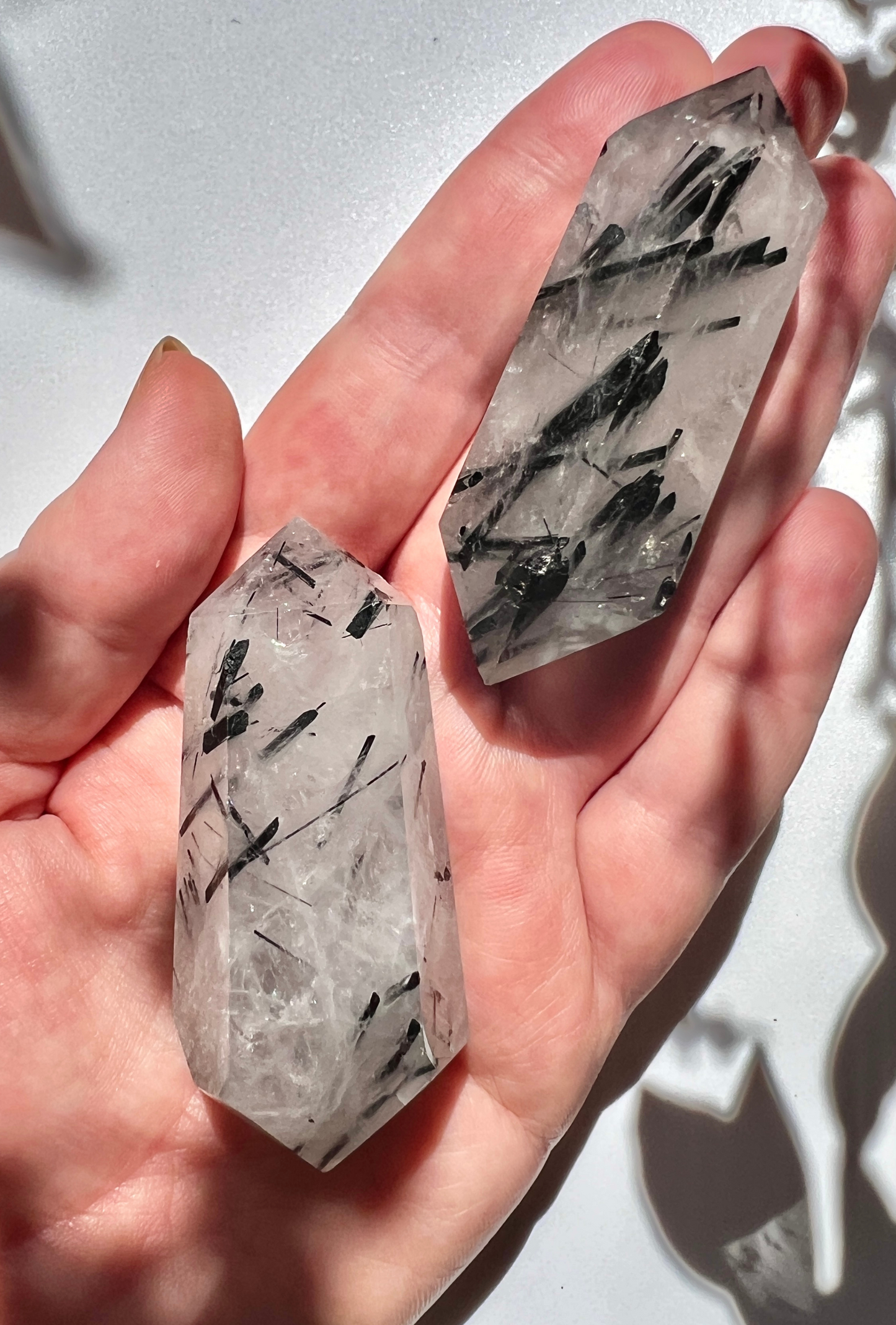 Double terminated tourmaline Quartz