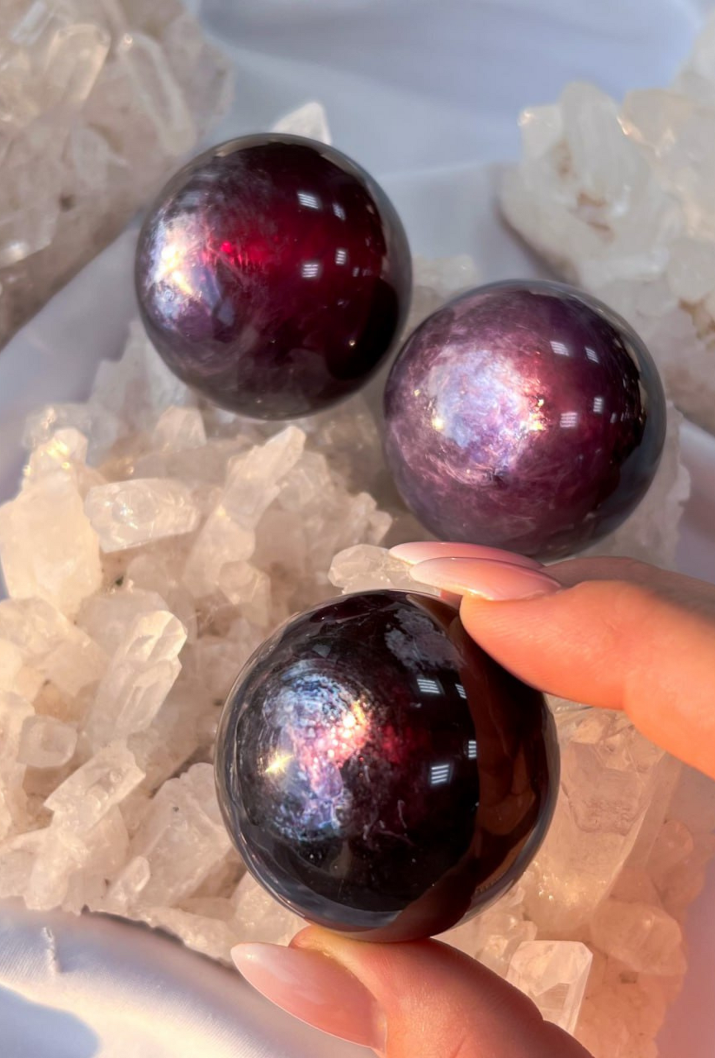 Lepidolite sphere AAA grade