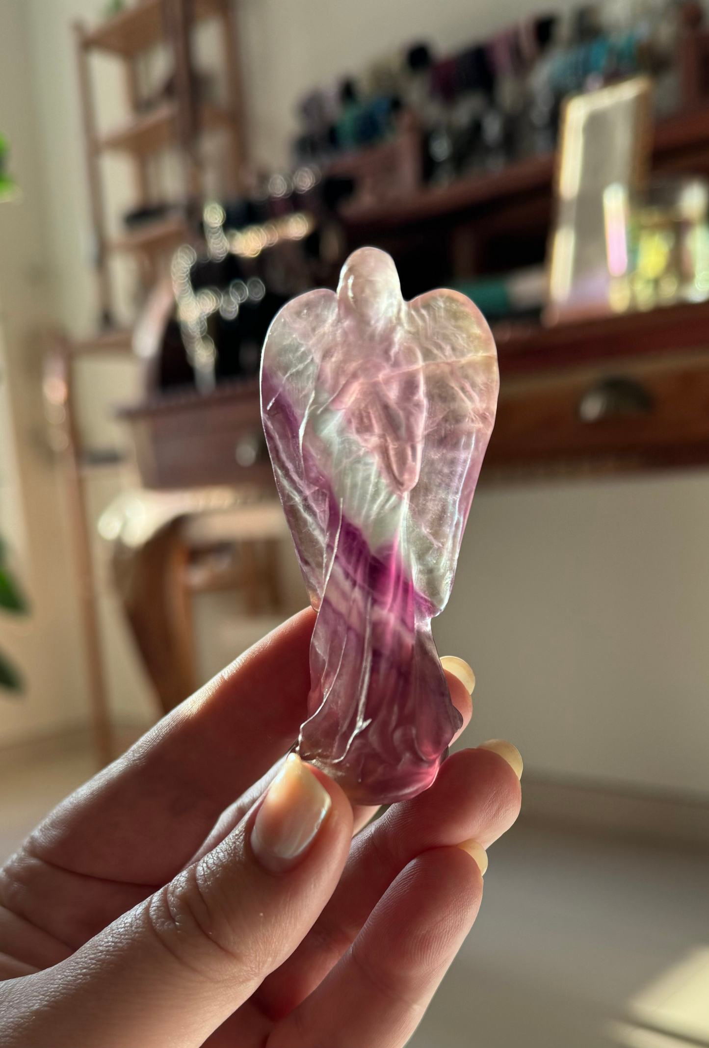 Pink Fluorite Angel