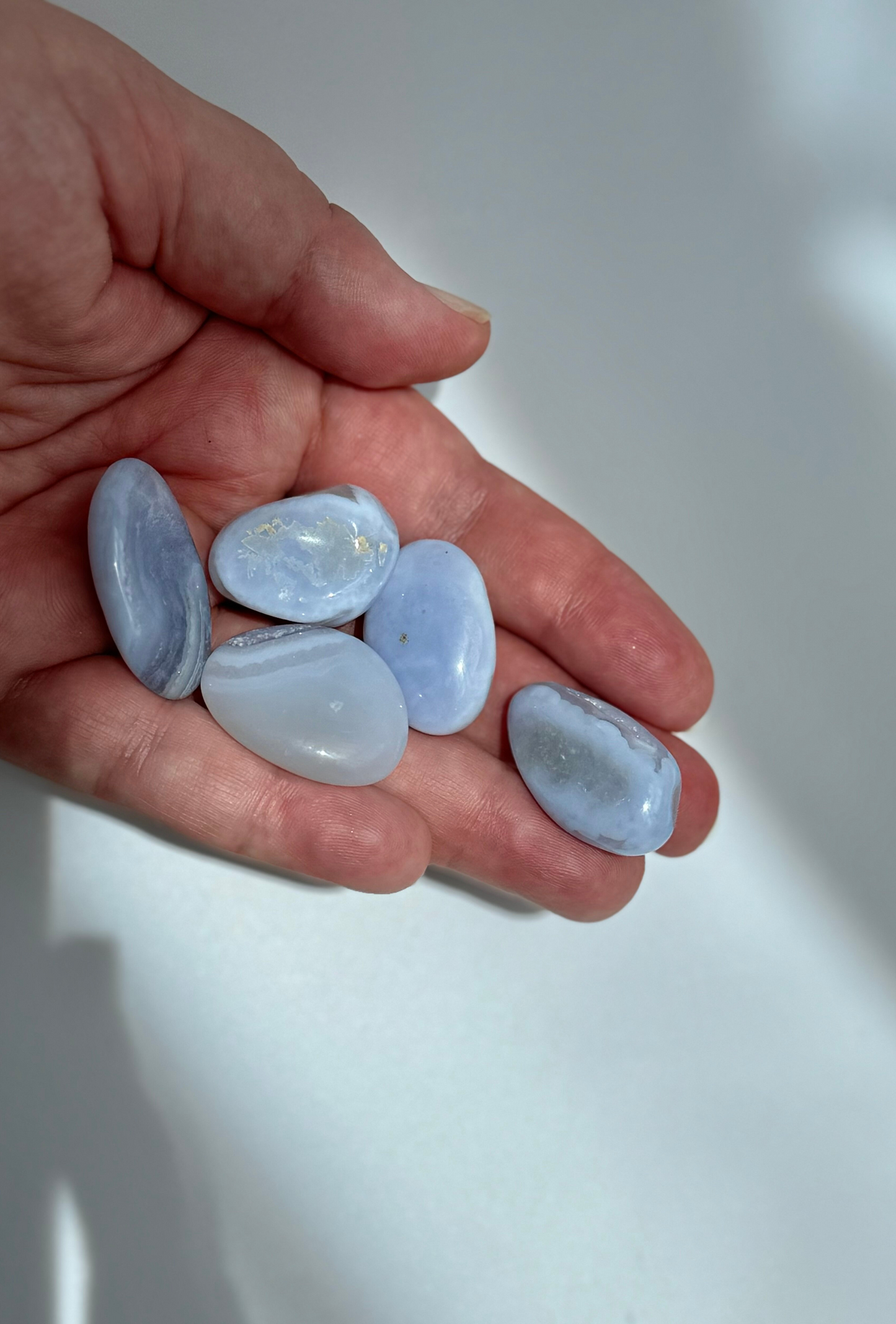 Blue Lace Agate tumbles